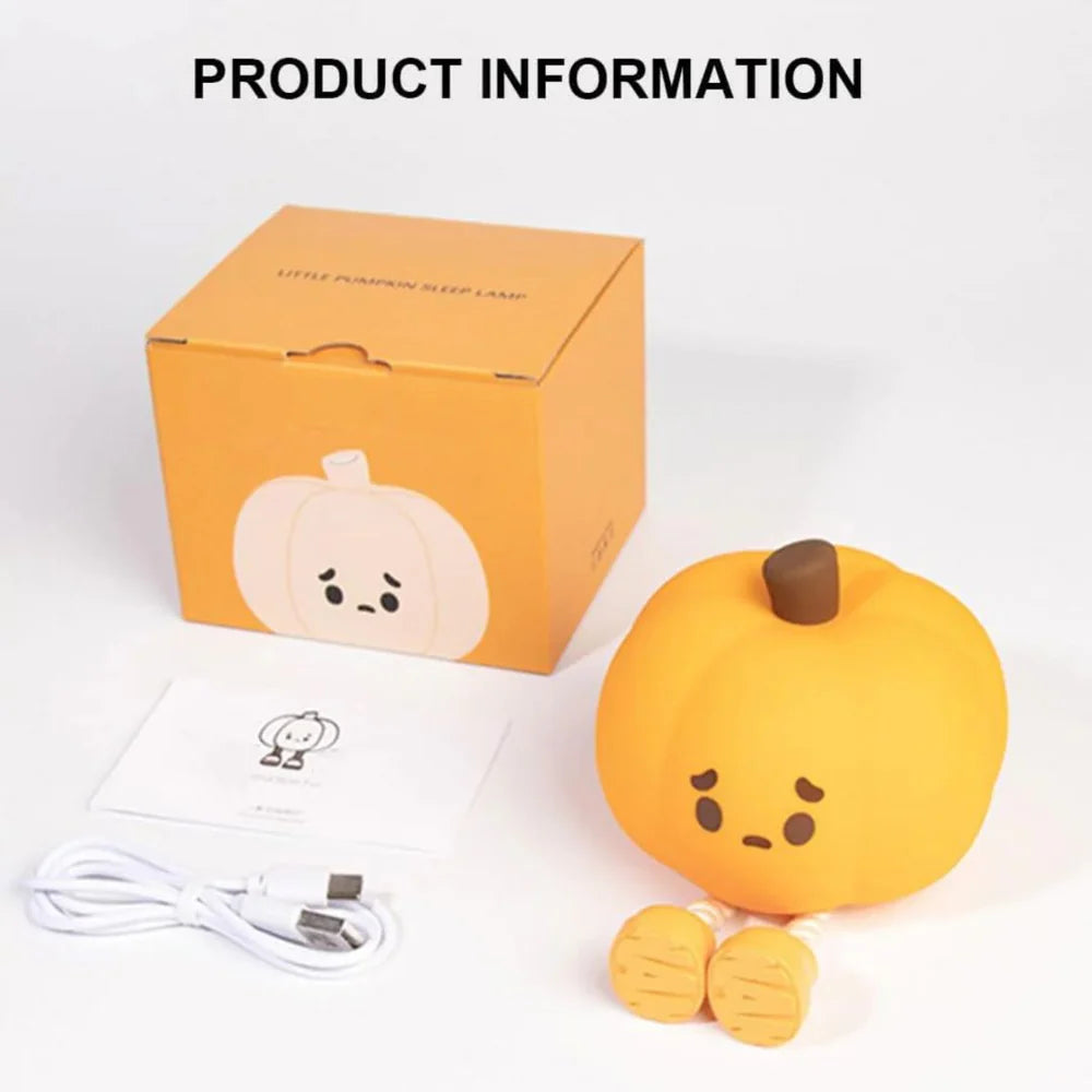 Adorable Pumpkin Night Light | Quirky Desk Lamp