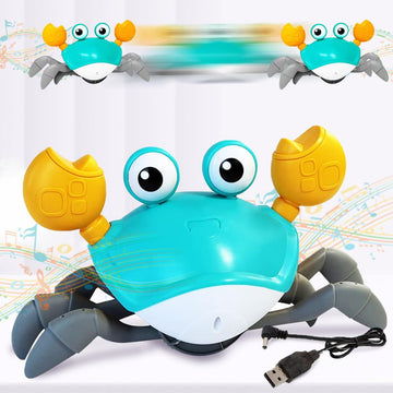 Crawling Crab Toy for Kids – Dancing Crawling Baby Toys, Electronic Walking Moving Toys for Babies Infant Toddlers Fun Play Interactive Early Learning Educational Toys
