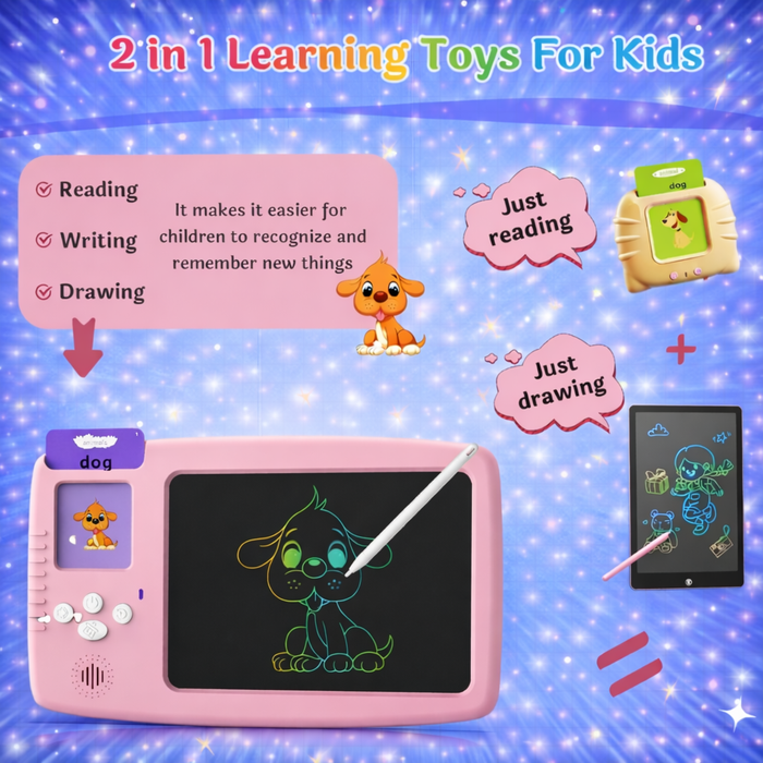 2 in 1 Talking Flash Card with Writing Tablet