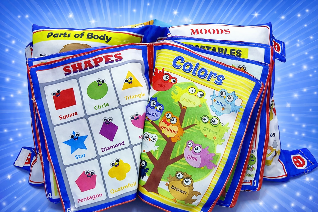 Learning Pillow Cloth Book with English and Hindi