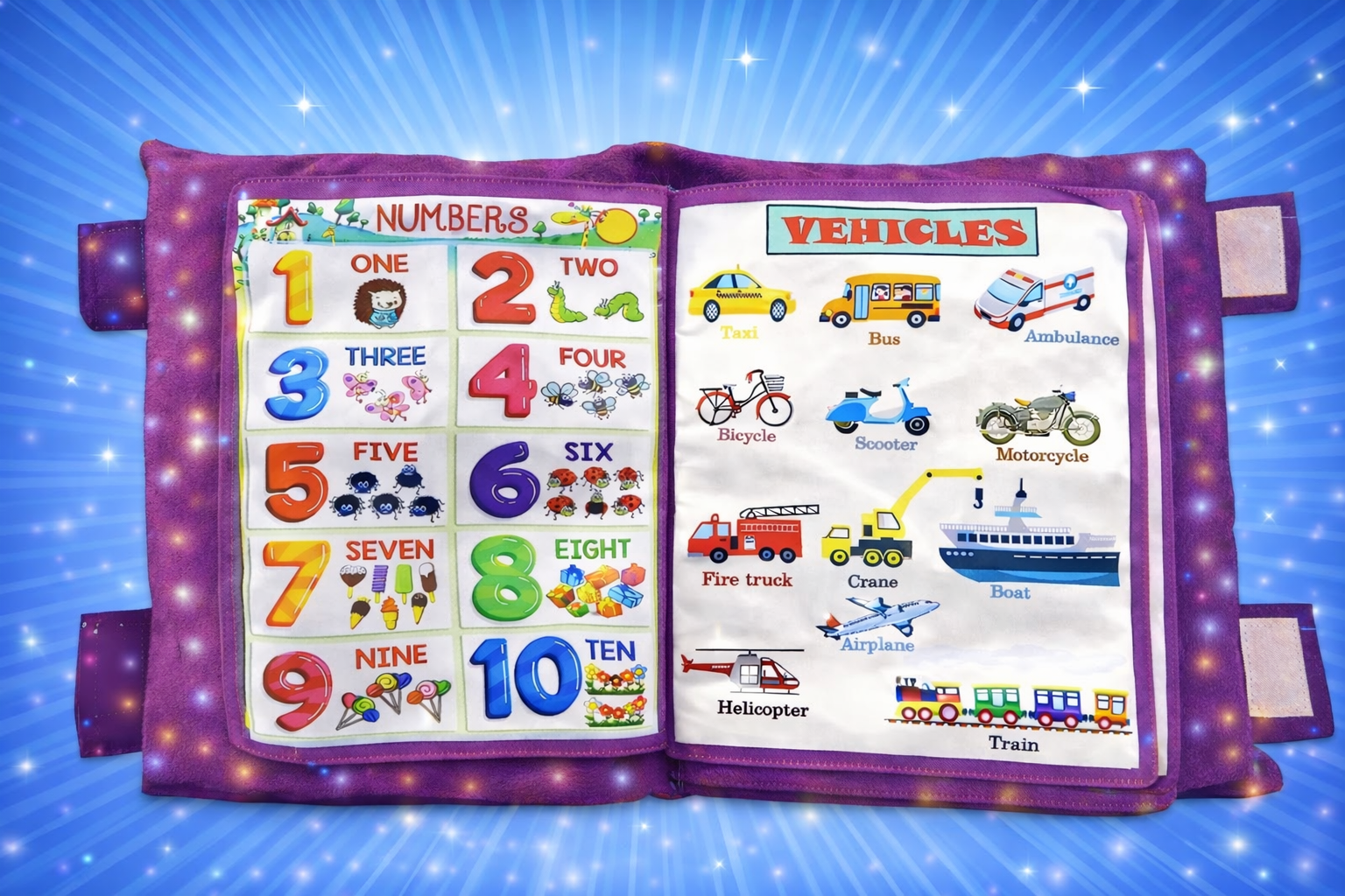 Learning Pillow Cloth Book with English and Hindi