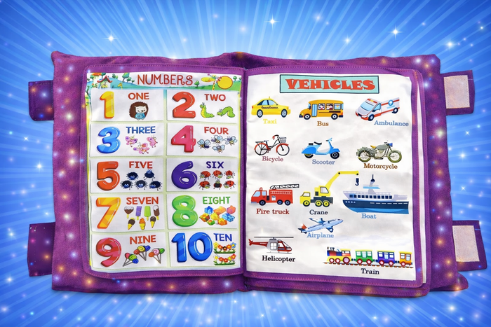 Learning Pillow Cloth Book with English and Hindi