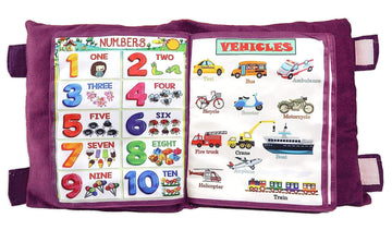Learning Pillow Cloth Book with English and Hindi