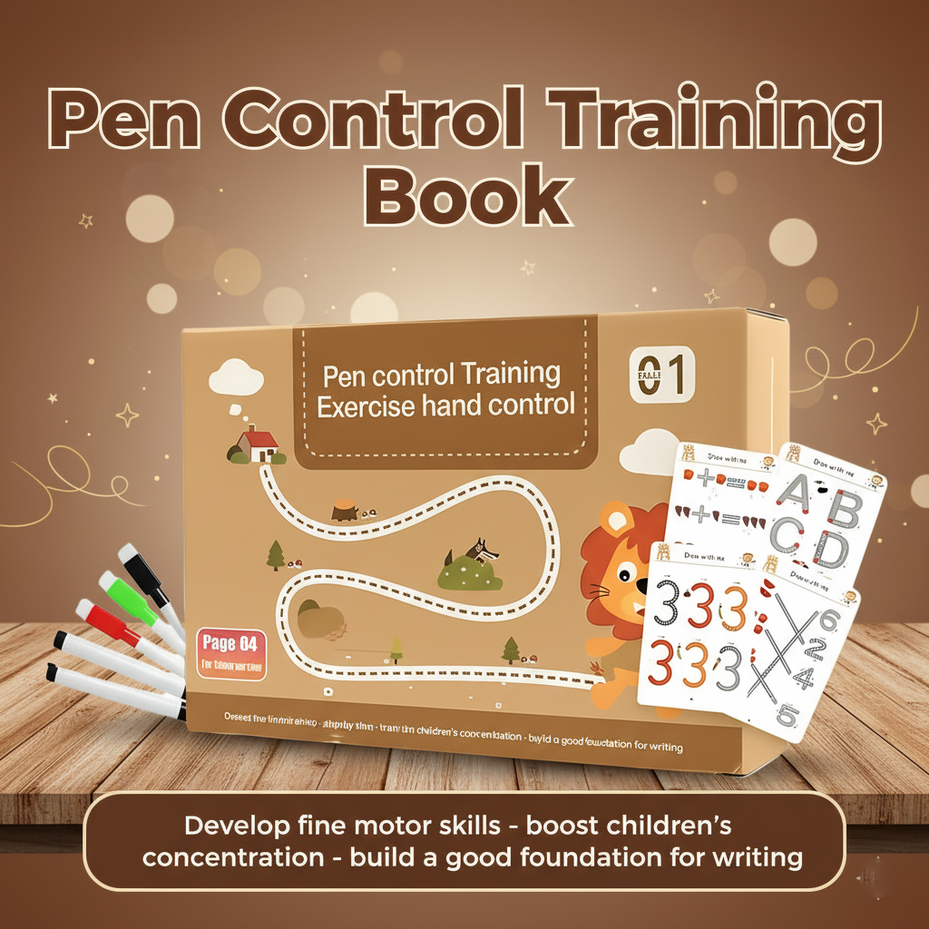 68 Pages Reusable Tracing Line book to improve HAND WRITING For kids