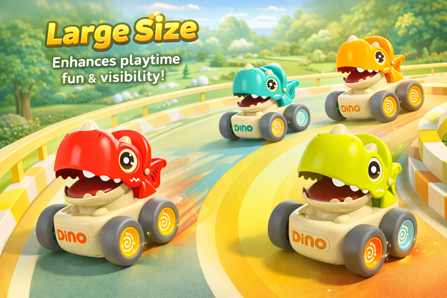 Press N Go Dino Whistle Car
