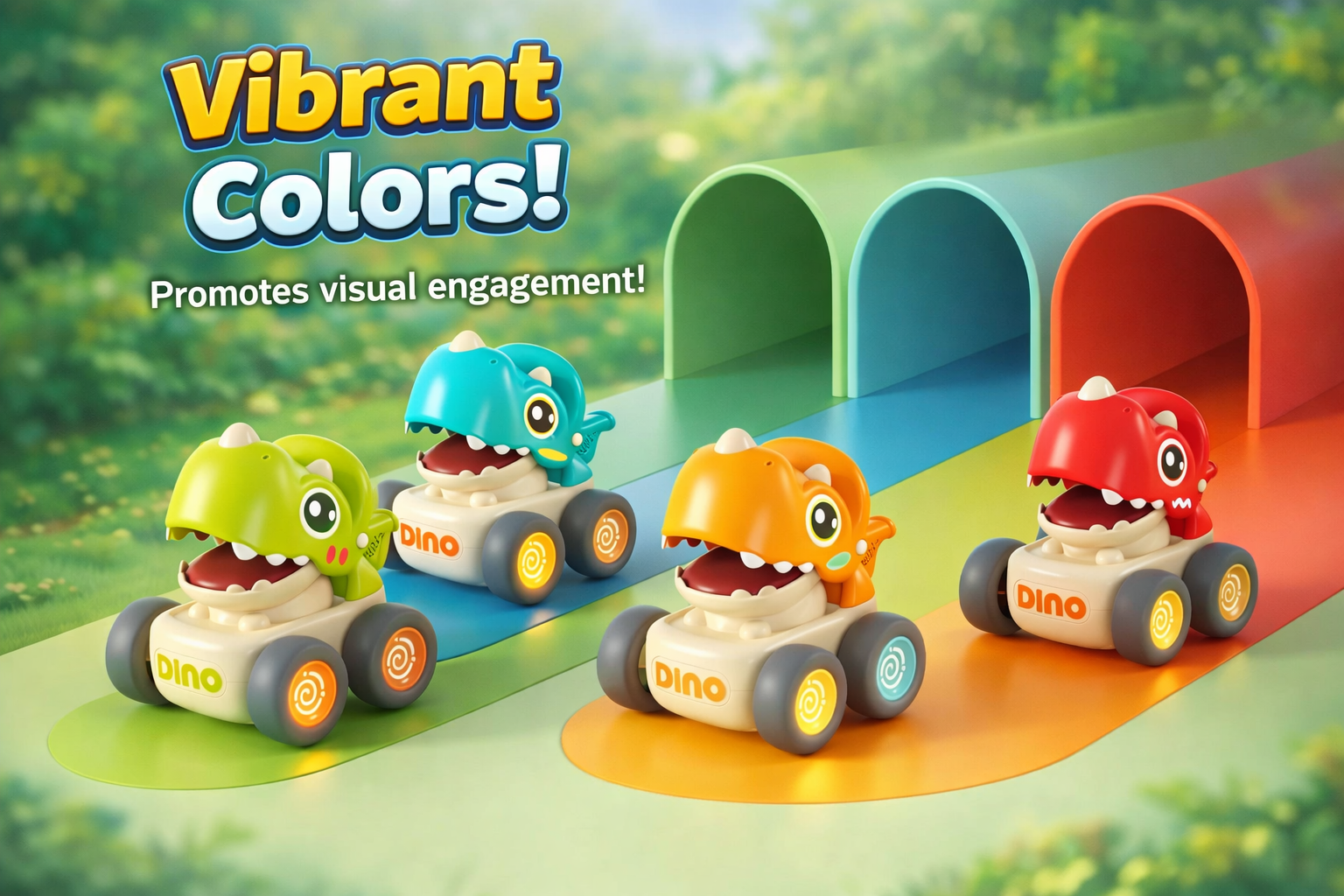 Press N Go Dino Whistle Car