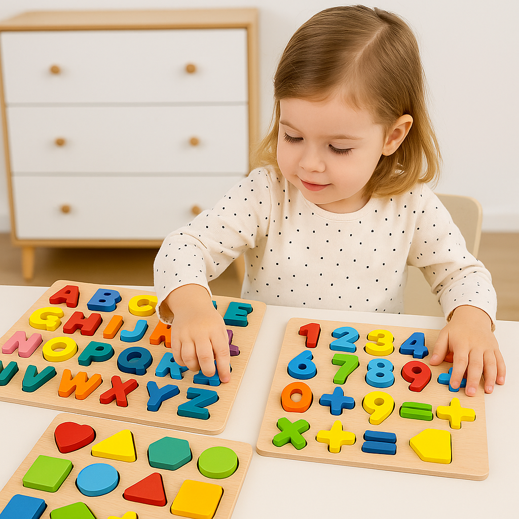 Denory Wooden Educational Puzzle|| Set Of 3