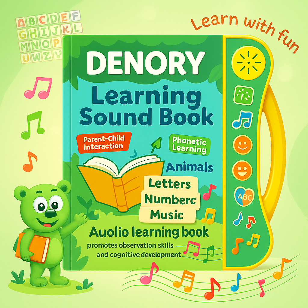 DENORY Learning Sound Book || Smart Readers Early Learning Study Book
