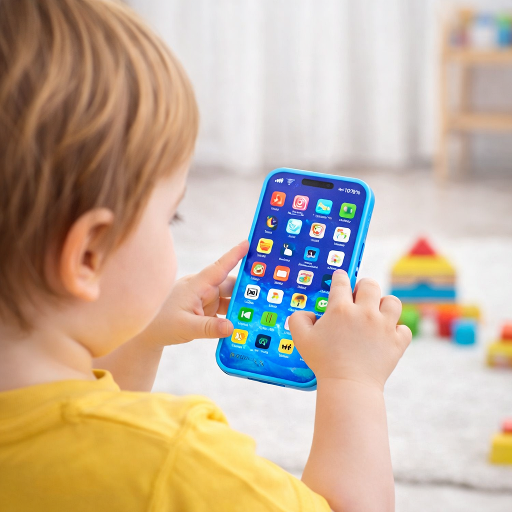 Denory Mini Explorer Talking Card Phone Toy | Screen-Free Rechargeable Learning Mobile for Kids