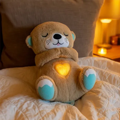 Breathing Teddy Bear with Soothing Music || Anxiety Relief Plush Toy for Kids & Adults