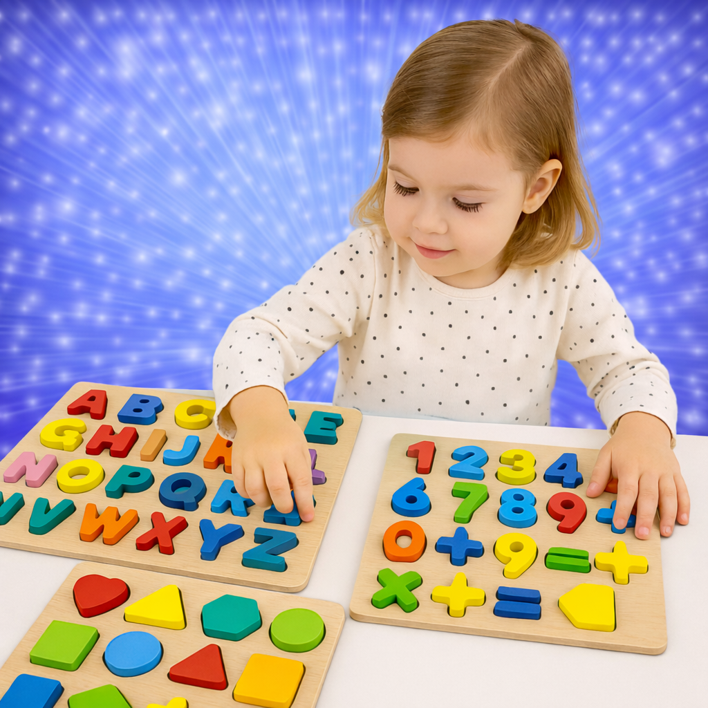 Denory Wooden Educational Puzzle|| Set Of 3