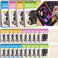 Rainbow Scratch Notebook with Magical Vibgyor Color with Pencil Stick Notepad