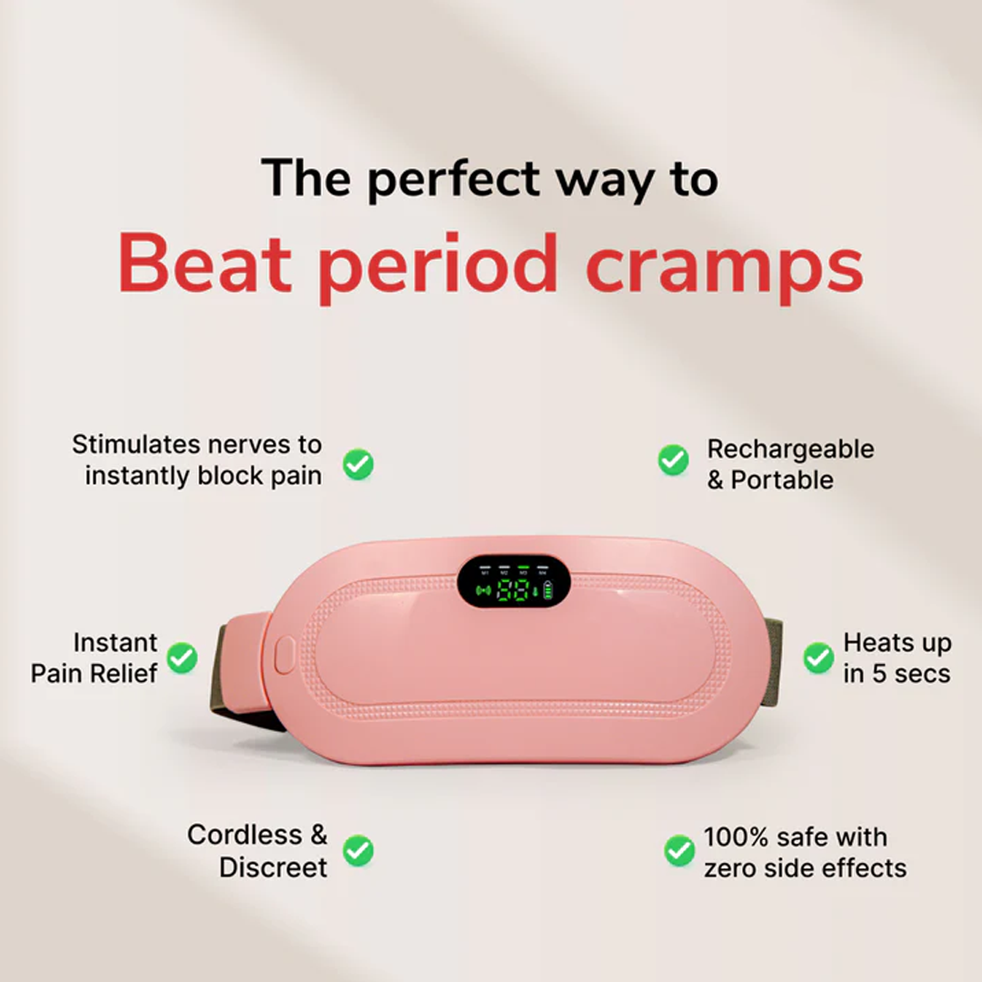 Period Cramp Relief Massager Belt  | The Ultimate Heating Pad for Period Cramps Led Display