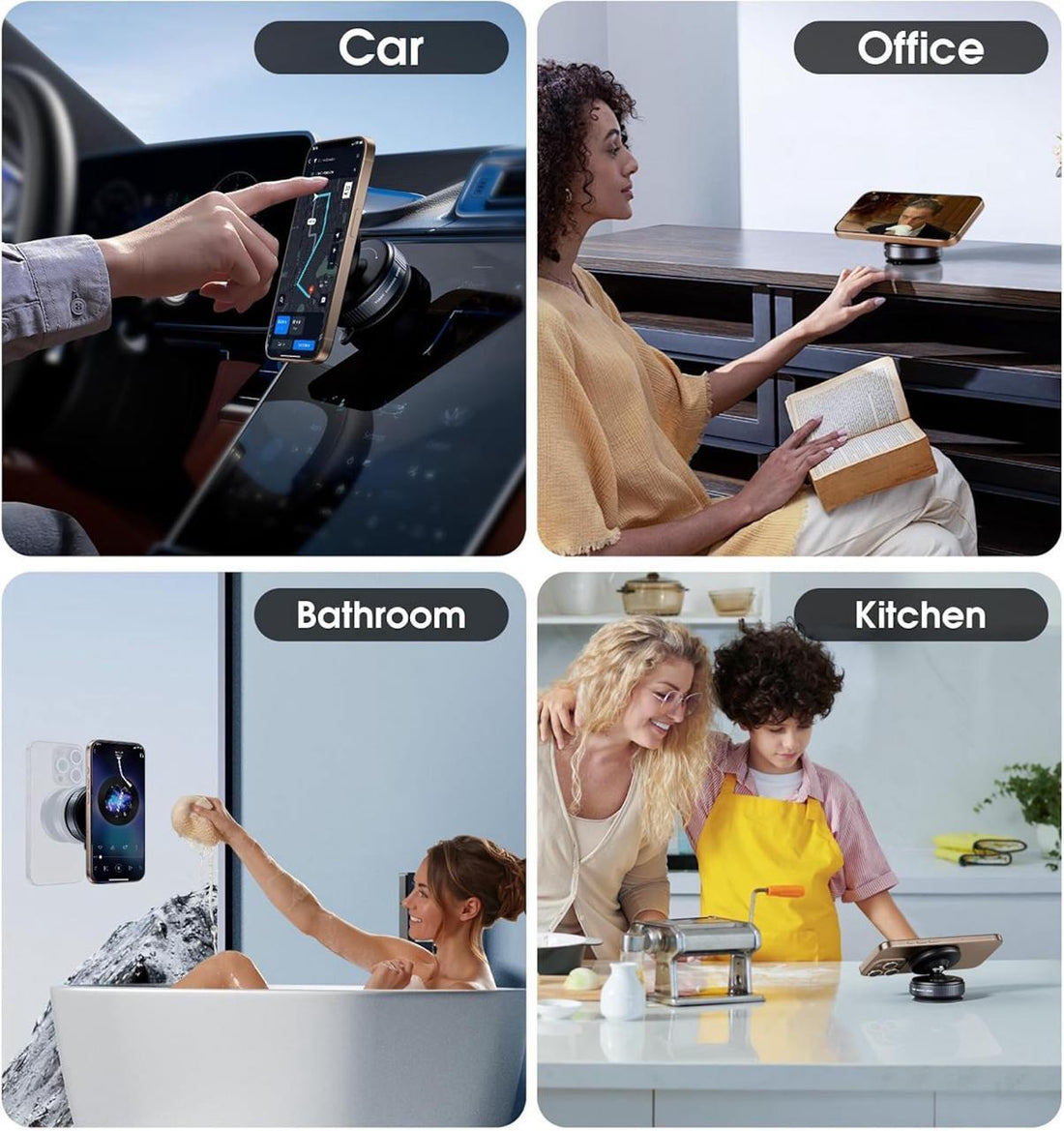 Vacuum Magnetic Phone Holder Stand | Vaccum Suction Magnetic Bracket | Magnetic Car Mount Phone Holder