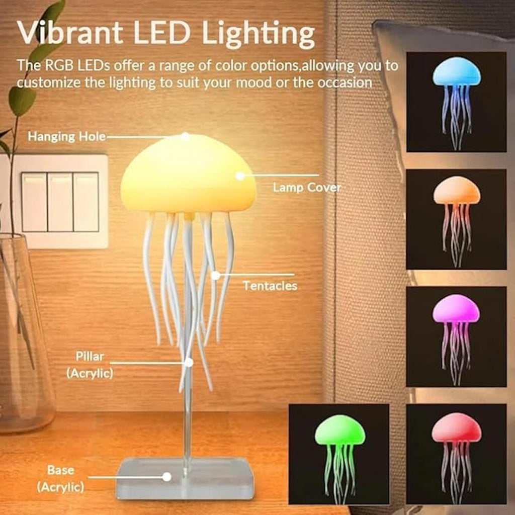 Jellyfish Lamp | Jellyfish Lamp with Dancing Legs | RGB Gradient Jellyfish Bedside Lamp